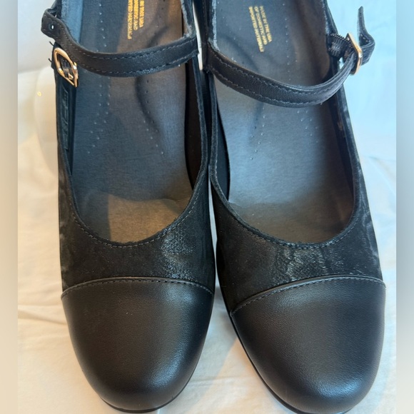 SAS Mary Jane Leather Comfort Heels – Size 9N Black Low Heeled Comfort -n- Cute - Picture 6 of 11